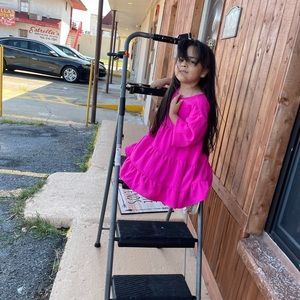 Fuchsia little girl dress